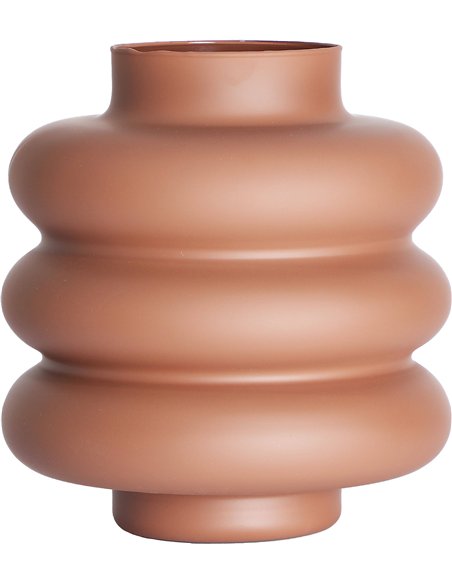 Élégant vase cristal chocolat style contemporain raffiné