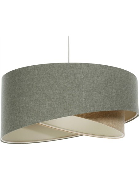 suspension boho tissu structuré chanvre naturel salon cosy