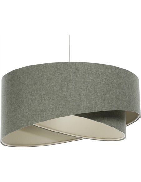 lampe suspension bohème tissu crème déco intérieure chic