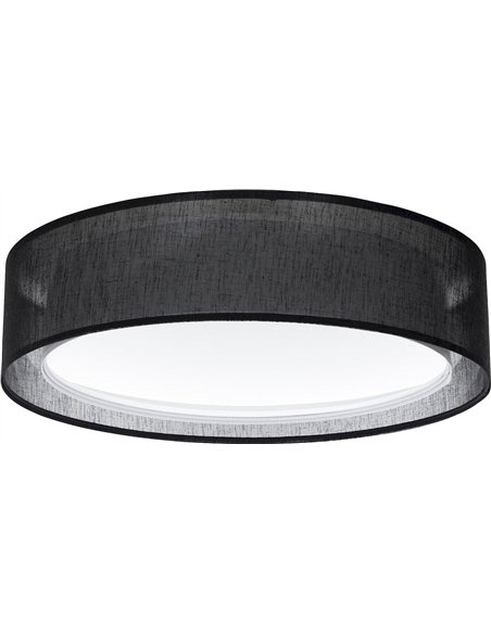 Plafonnier double tissu lumière douce pour intérieur moderne