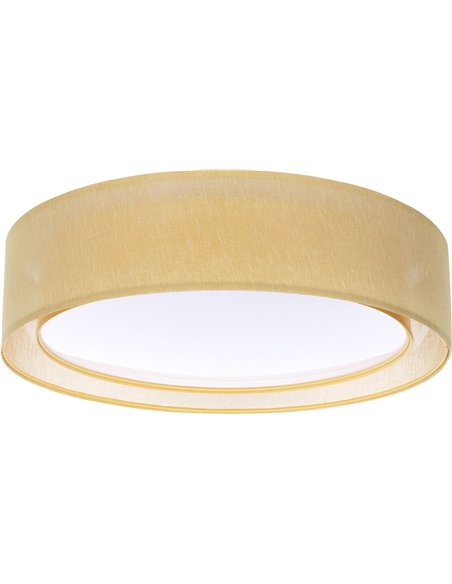 Plafonnier tissu double couche lumière douce effet uniforme