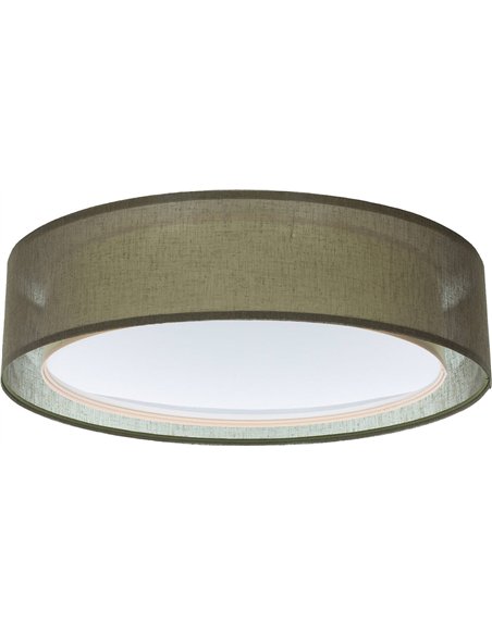 Plafonnier double tissu lumière douce pour intérieur moderne