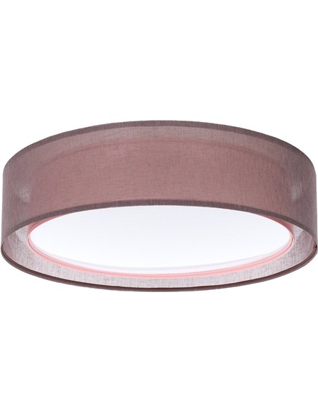 Plafonnier double tissu effet lumière douce ambiance chaleureuse