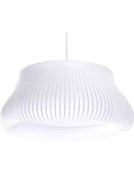 suspension blanche design moderne pour salon élégant