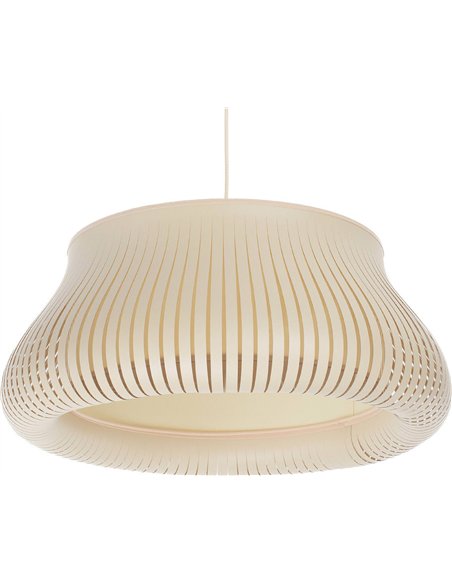 suspension blanche design pour salon contemporain