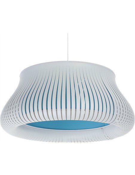 suspension design blanc moderne pour salon élégant