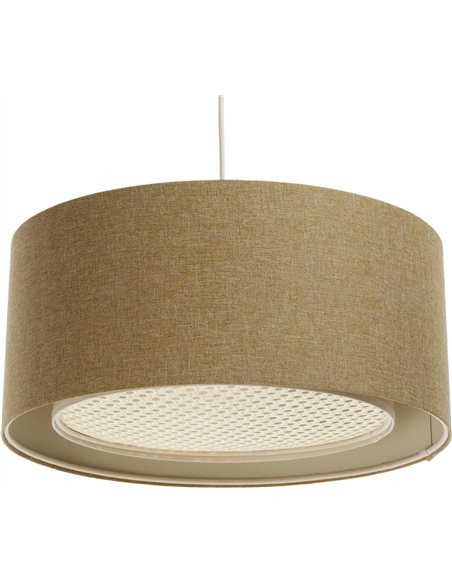 suspension boho élégant tissu rotin pour salon cosy