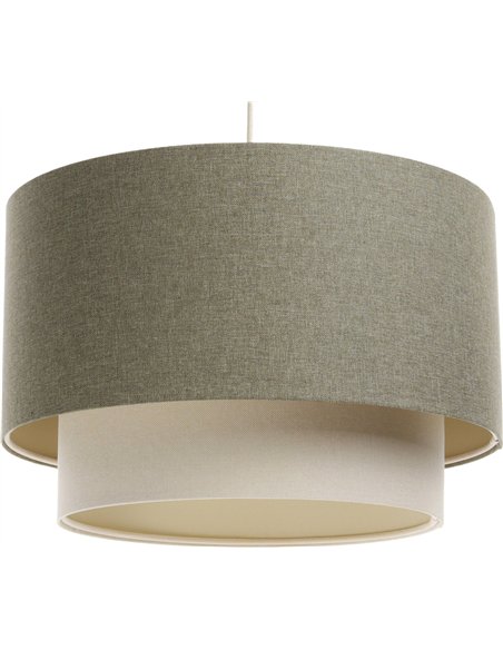 luminaire suspension tissu crème style bohème élégant