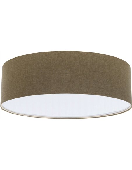 plafonnier tissu blanc style boho élégant pour salon moderne