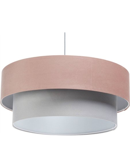 luminaire suspension chambre enfant tissu rose Jasmin bebe