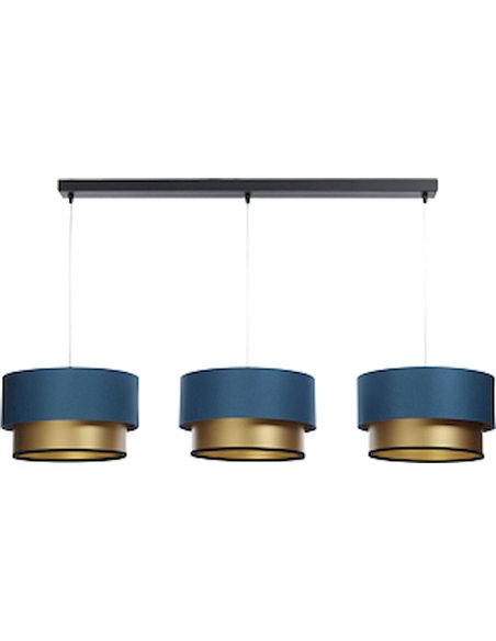 Suspension bleu marine intérieur doré élégance moderne salon