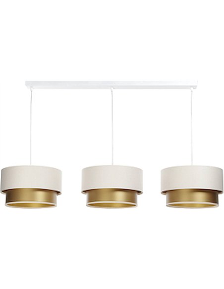 suspension satin crème doré effet lumineux élégant salon