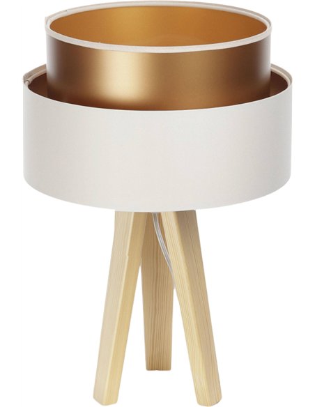 lampe à poser design satin cuivre intérieur élégant