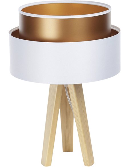 lampe à poser design blanc cuivré intérieur élégant