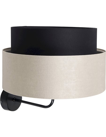 applique murale design satin noir et beige intérieur moderne