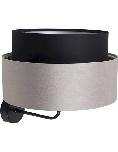 applique murale design textile noir et crème chic salon