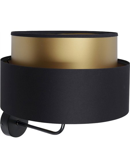 applique murale design noir or lumière chic salon