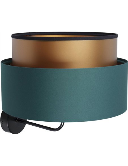 applique murale design vert satin pour salon élégant