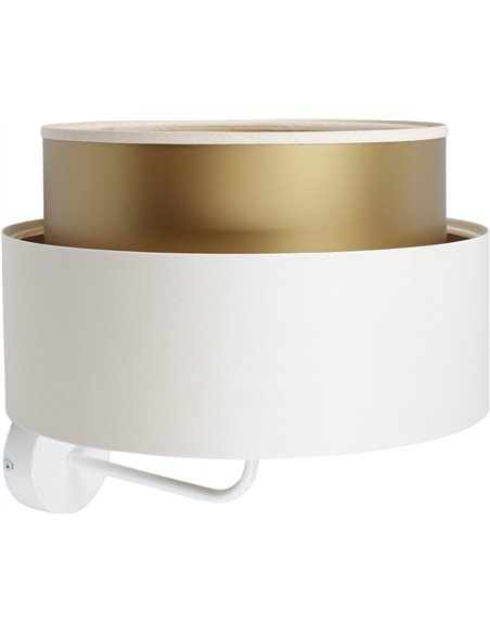 applique murale satin crème effet doré ambiance chic