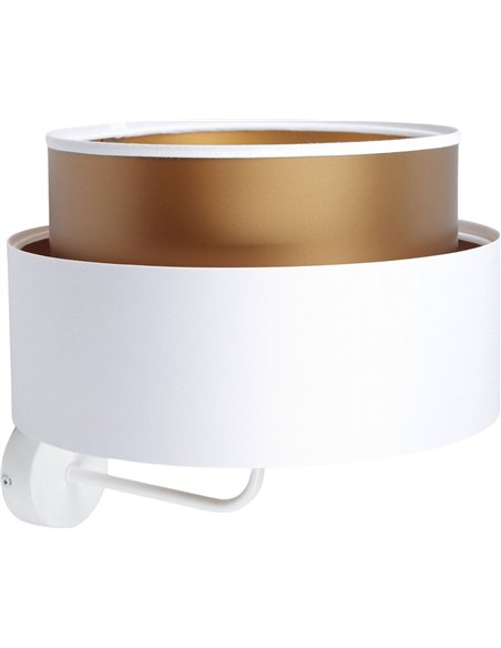 applique murale blanche satinée effet cuivre design élégant