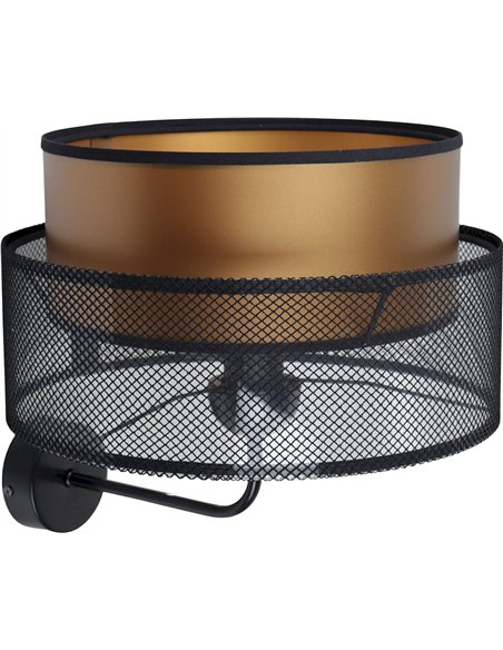 applique murale design noir cuivre effet lumineux salon