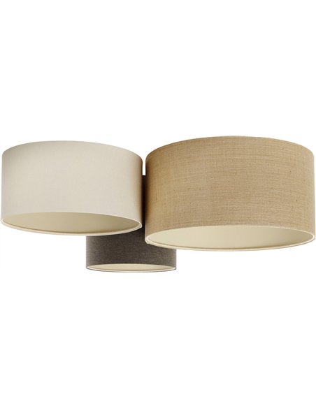 plafonnier tissu crème style boho pour salon élégant