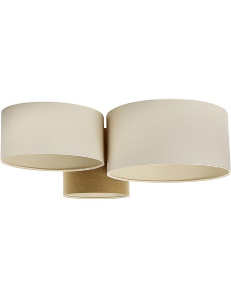 plafonnier design boho élégant en tissu crème pour salon chic