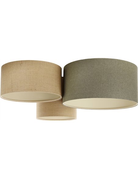 plafonnier boho élégant tissu crème pour salon moderne