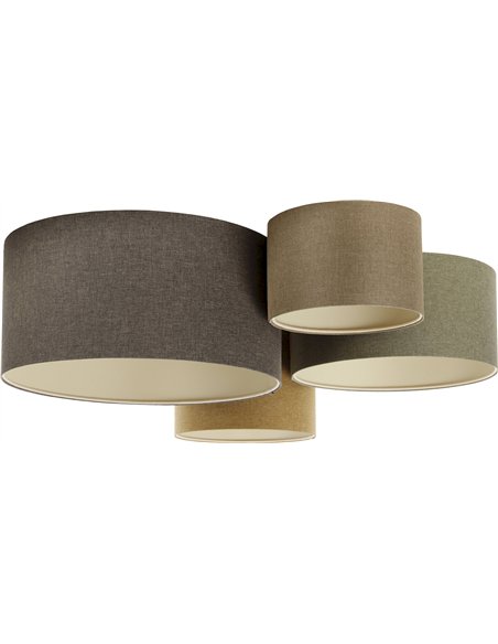 plafonnier tissu crème boho élégant pour salon design