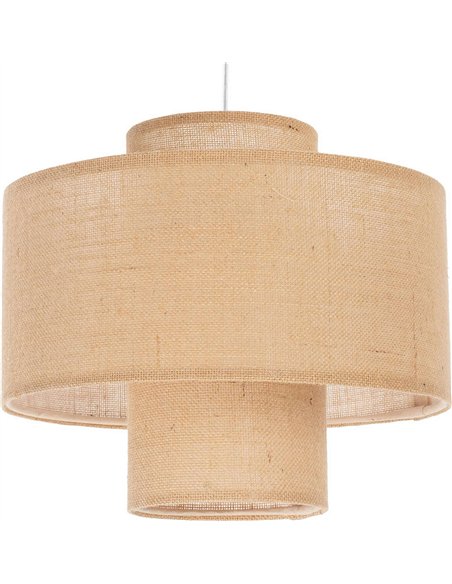Suspension en jute et lin style naturel pour salon ou chambre