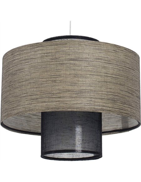 Suspension jute et lin design ajustable pour salon ou chambre