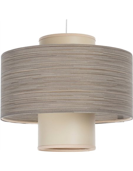 Suspension en jute et lin ambiance naturelle pour chambre enfant