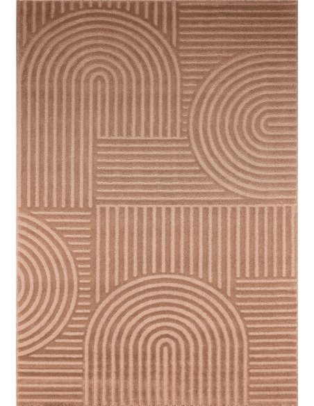 tapis décoratif mocca lignes et arches graphiques