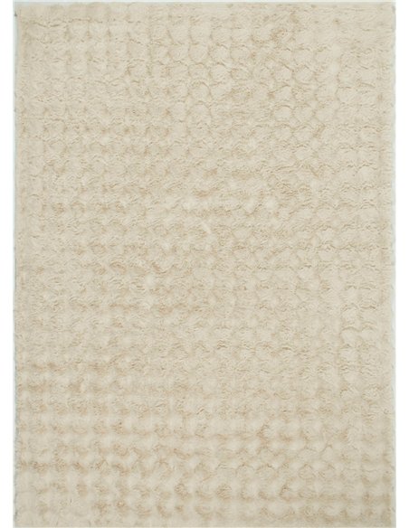 tapis beige ultra doux texture bubble pour salon