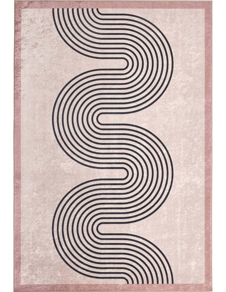 tapis décoratif beige imprimé pour déco moderne