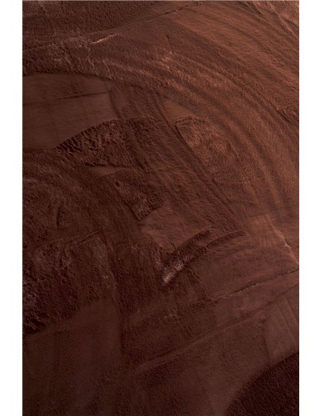 tapis marron tissé machine aspect uni et toucher velours