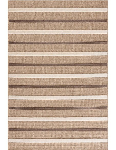 Tapis décoratif blanc effet jute design graphique tendance