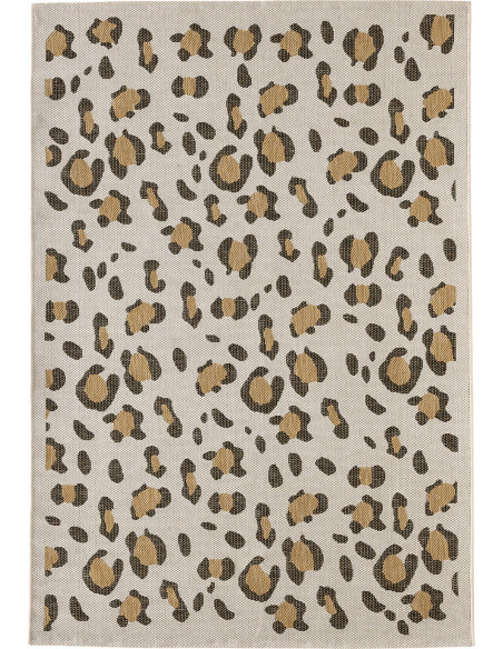 Tapis savanna crème facile d entretien pour terrasse et balcon