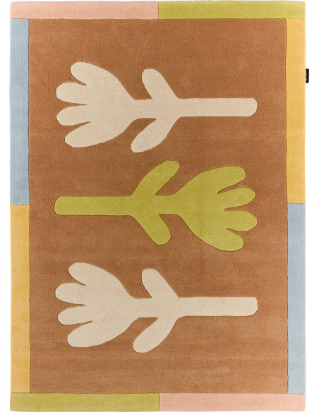 Tapis pastel géométrique fait main qualité premium intérieur