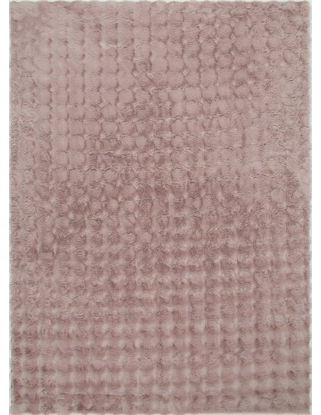 Tapis rose ultra doux antidérapant lavable machine
