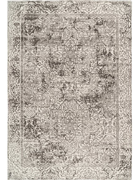 tapis oriental gris à poils courts doux pour salon