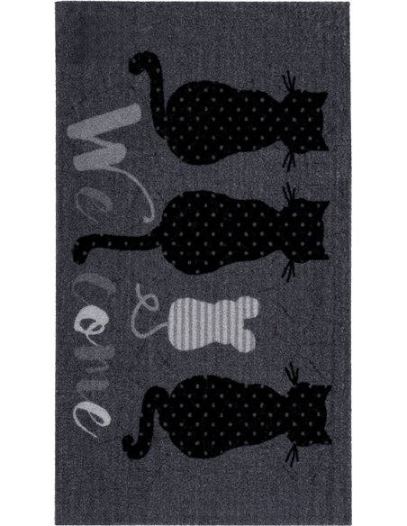 Paillasson noir antidérapant en polyamide pour entrée