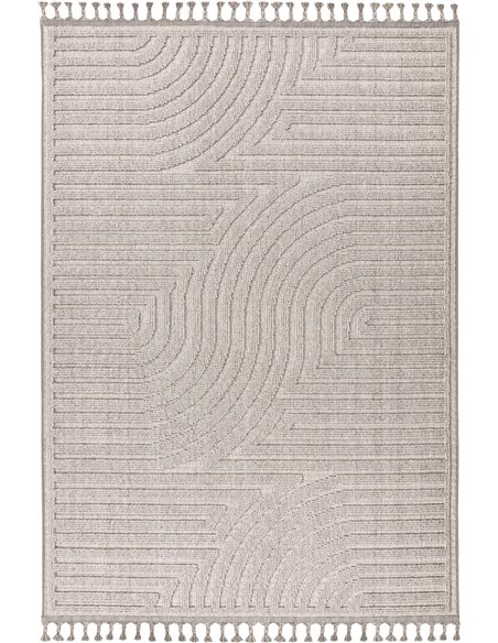 tapis intérieur argent brillant au motif graphique moderne
