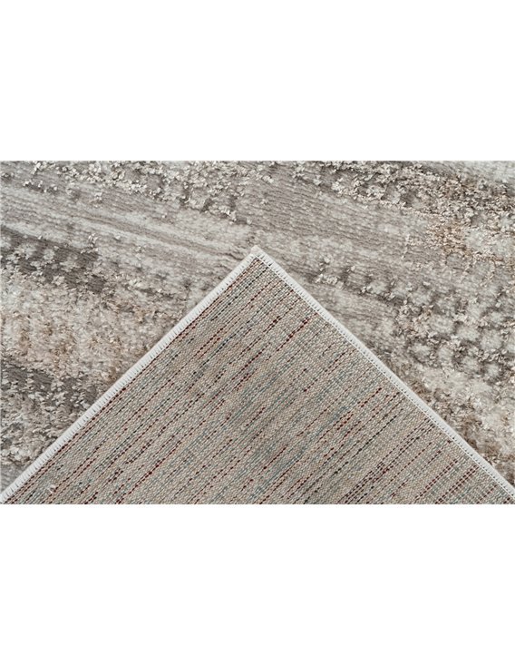 Tapis polyester argent beige robuste et durable pour couloir