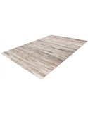 Tapis doux à poils ras argent beige compatible chauffage au sol