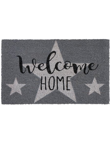 paillasson coco gris welcome home antidérapant pour entrée