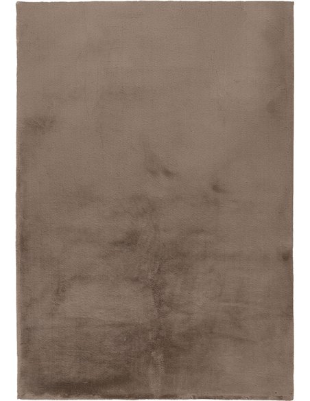 tapis taupe ultra doux à poils courts pour salon