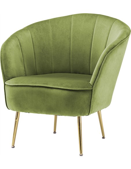 fauteuil cocktail vert pistache velours doux look rétro chic