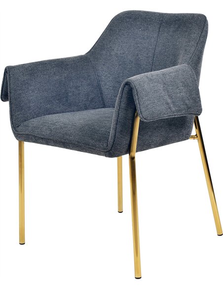 chaise de salle à manger anthracite style contemporain pieds dorés