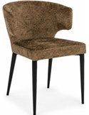 Chaise de salle à manger en tissu texturé